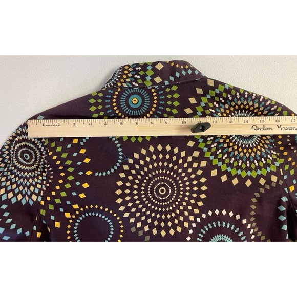 Bamboo Traders Jacket Womens Small Purple Button Artsy Boho Chic Ornate Pattern - Picture 6 of 8